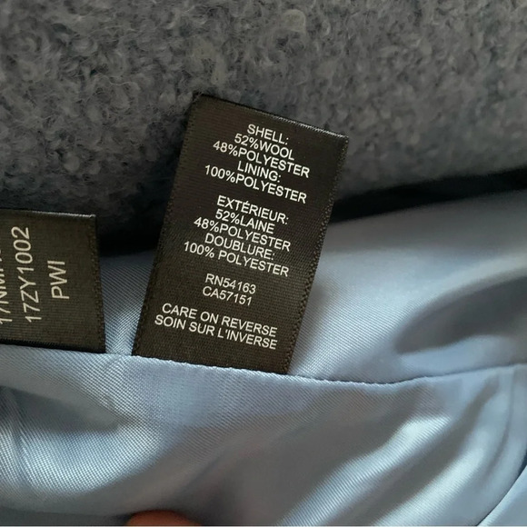 NWT Kenneth Cole New York Periwinkle Wool Blend Bouclé Coat Size Medium - Picture 5 of 6